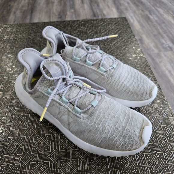 🐢 Adidas Women's Kaptir X Sneaker Grey Two/Cloud White/Green Size 9.5 - Picture 10 of 10